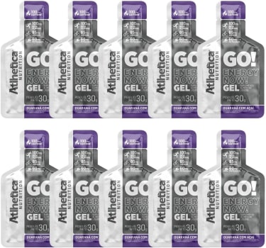 Atlhetica Nutrition GO! ENERGY NOW GEL (10 Sachês De 30g) Guaraná Com Açaí, Multicolorido.