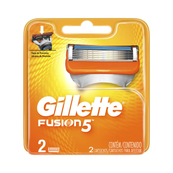 Carga Gillette Fusion 5 com 2 unidades