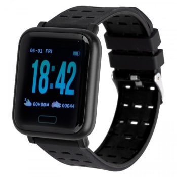 [Preto ou vermelho] Monitor Cardíaco Relógio Inteligente Oxer Oxwatch WearFit