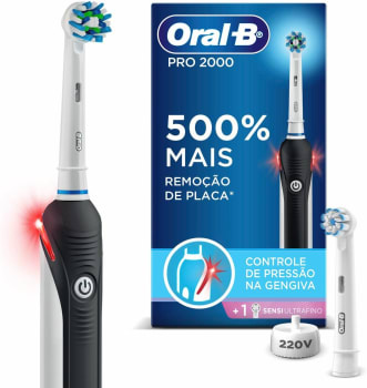 Escova Elétrica Recarregável Oral-B Pro 2000 Sensi Ultrafino 220v + 1 Refil Sensi Ultrafino