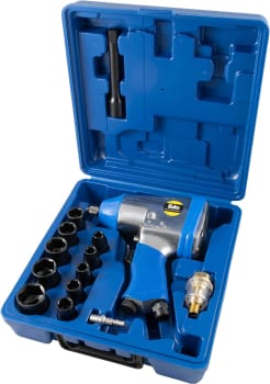 Kit Chave De Impacto Pneumática 1/2' 7.000 Rpm - EDA (Azul e Prateado)