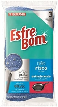 2 Unidades EsfreBom 4563 Esponja Abrasiva Não Risca (cores sortidas)