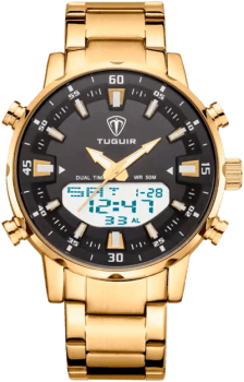 Relógio Masculino Tuguir AnaDigi TG1815 - Dourado e Preto
