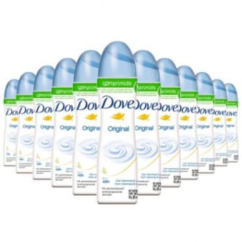 12 Desodorantes Aerosol Dove Original Comprimido 85ml