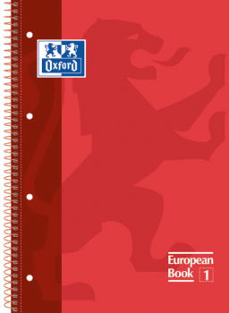 Caderno Executivo Espiral Capa Dura 1X1 96 folhas Canson Oxford Europeanbook 1 - Vermelho (Cód: 8196151)
