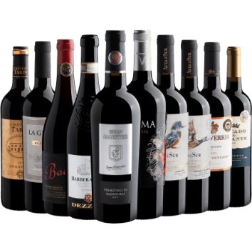 Kit 10 Vinhos por R$49,90 cada garrafa