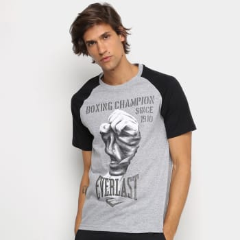 Camiseta Everlast OG Diferenciada Masculina - Preto e Cinza