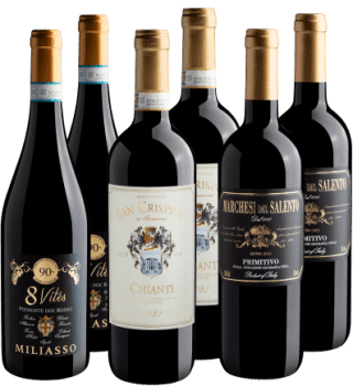 Kit Vinhos Italianos em Dobro | 6 garrafas por R$44,90 cada + Frete Grátis*