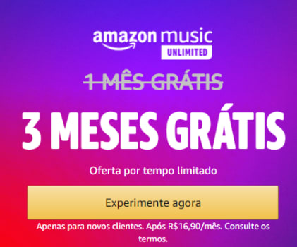 Amazon Music - 3 Meses Grátis!
