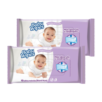 Kit de Lenços Umedecidos Huggies Baby Wipes Lavanda - 96 Unidades