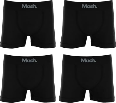 Kit 4 Cuecas Boxer Mash Microfibra Sem Costura Box Masculina Adulto