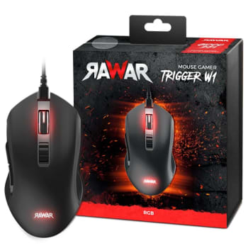 Mouse Gamer Rawar Trigger W1, RGB, 7 Botões, 6000DPI - RW170003N