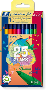 Caneta Com Ponta De Fibra De Edição Limitada, 323 C10 TA, Triplus, 1,0 - Cores Sortidas, Staedtler