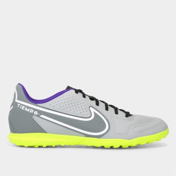 Chuteira Society Nike Tiempo Legend Club - Cinza