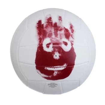 Bola Vôlei Wilson Cast Away Filme Náufrago Branco e Vermelho - Branco+Vermelho