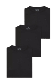 Kit 3 Camisetas Masculinas Básicas Algodão Polo Wear Preto