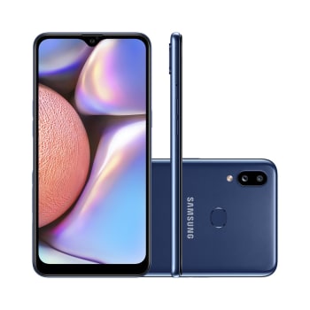 Smartphone Samsung Galaxy A10s 32GB Azul 4G Tela 6.2" Câmera Dupla 13MP Selfie 8MP Dual Chip Android 9.0