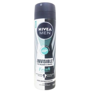 Desodorante Nivea For Men Black White Fresh Aerosol - 150ml