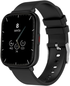 WB SmartWatch 1,85" 45mm Fitness tracker 24 Modos Esportivos Ultra Leve Até 10 Dias de Bateria À Prova d'água e Watchfaces Preto