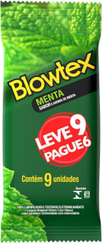 2 Unidades Blowtex Preservativo Menta - 9 Unidades (Total 18 Unidades)