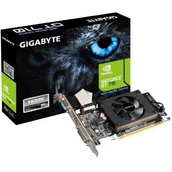 Placa de Vídeo Gigabyte NVIDIA GeForce GT 710 2G, DDR3 - GV-N710D3-2GL (Rev. 2.0)