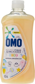 2 Unidades — Sabão Líquido Bebê Roupas Finas E Delicadas, 450 Ml, Omo