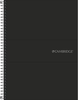 Caderno executivo capa plástica colegial Cambridge Definit sem pauta 80 folhas Tilibra