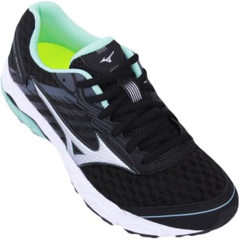 Tênis Mizuno Wave Dynasty Feminino - Preto e Prata