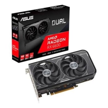 Placa de Vídeo RX 6600 8G-V3 Dual ASUS AMD Radeon 8GB GDDR6 - 90YV0GP3-M0NA00