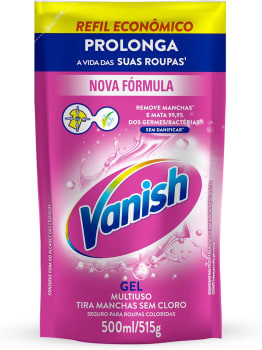 4 Unidades | Tira Manchas em Gel Vanish Multiuso 500ml Refil Econômico