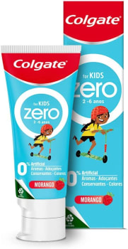 10 Unidades Gel Dental Colgate Zero Kids Morango 70g Colgate