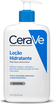 CeraVe Loção Hidratante Corporal com textura Fluida e Ácido Hialurônico 473ml