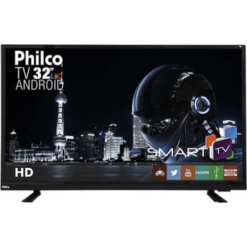 Smart TV LED Android 32" Philco Ph32e60dsgwa HD Conversor Digital 2 HDMI 2 USB (Cód. 132949031)