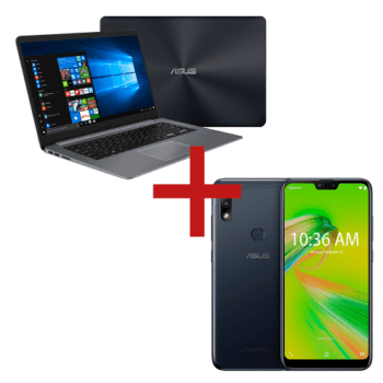 Notebook X510UR-BQ291T Cinza + Zenfone Max Plus (M2) 3GB/32GB Preto
