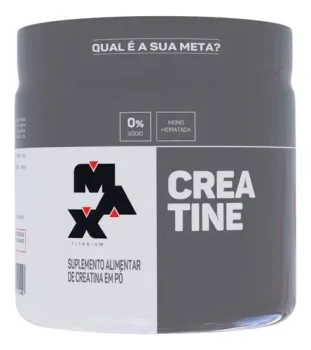 Creatine Suplemento Em Pó Pote 150g Max Titanium Sem Sabor