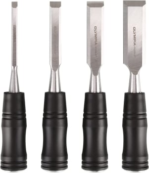  Olympia Tools Cinzéis de madeira de padrão longo, conjunto de 4 (30-184) 