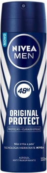 2 Unidades - Desodorante Antitranspirante Aerosol Original Protect 150ml - Nivea Men