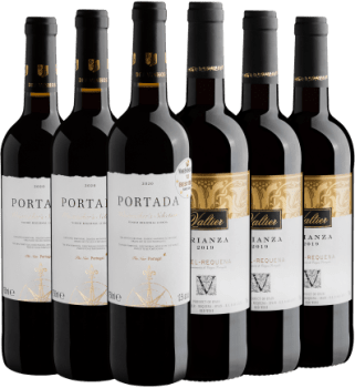 Kit 3 Portada + 3 Valtier Crianza por R$39,90 cada garrafa