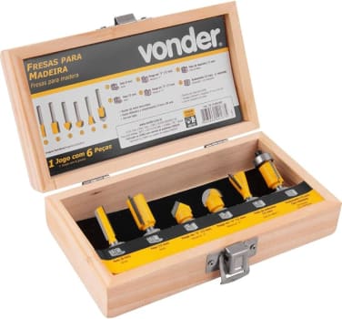 Vonder Fresa Para Madeira Jogo Com 06Pc