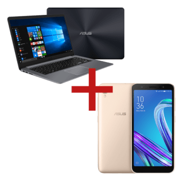Notebook X510UA-BR539T Cinza + ZenFone Live (L1) Octacore Dourado 430
