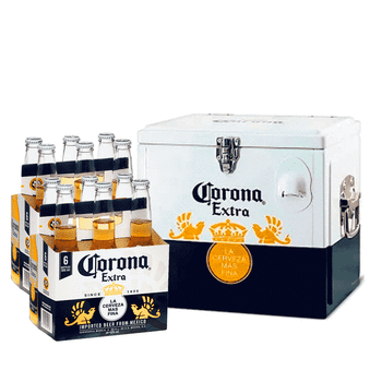 Kit Cooler Corona + 2 Packs de Corona 355 mL (12 garrafas) - Kit Cooler Corona Extra + 2 Packs de Corona 355 mL (12 garrafas)