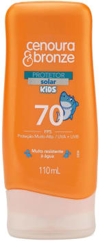 Protetor Solar Kids Fps70 Cenoura E Bronze