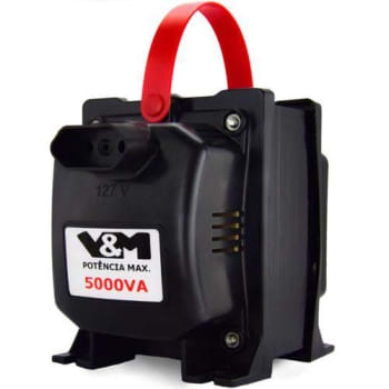 Transformador V&M 5000VA Bivolt 110/220 e 220/110 Ref: 5000 VA - Bivolt