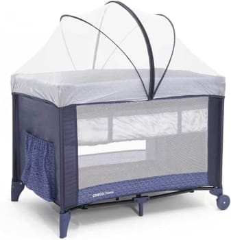 Cosco Kids, Berço Nanny, 0 a 18kg, Azul Rajado