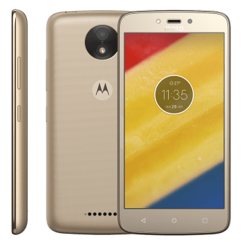 Smartphone Motorola Moto C Plus 8GB XT1726 Ouro - Bateria 4000mAh TV Digital Android 7.0 Nougat