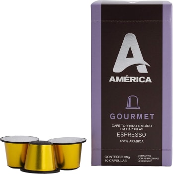 Café em cápsulas América Gourmet, compatível com Nespresso