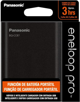 Carregador Panasonic Eneloop Pro BQ-CC87AB-K