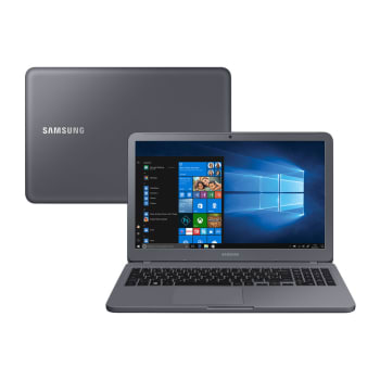 Notebook Samsung Intel Core i5 8GB 1TB Tela 15.6" Windows 10 NP350XAA-KD1BR Cinza Titanium