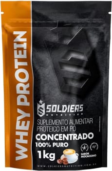 Whey Protein Concentrado 1Kg - Moccacino - Importado - Soldiers Nutrition