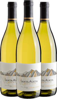 Kit 3 Santa Alicia Chardonnay por R$33,30 cada garrafa